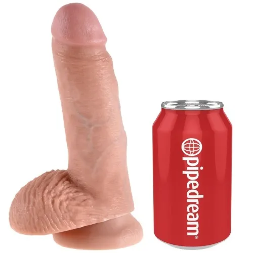7" Dildo Mit Bällen Fleisch 17,8cm – King Cock