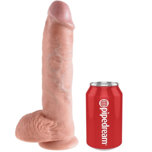 10" Dildo Mit Bällen Flesh 25,4cm | King Cock