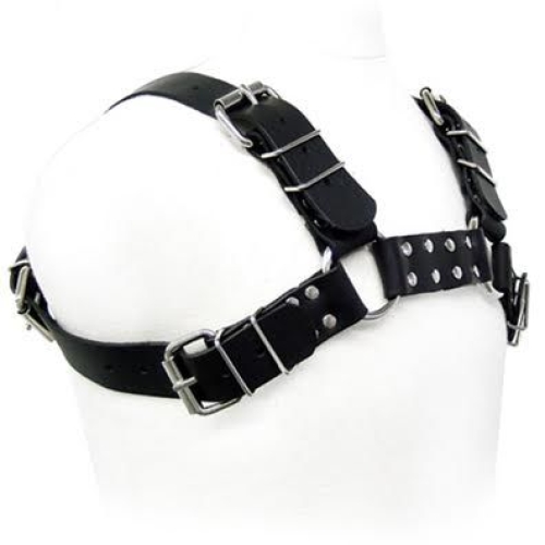 Bulldog Harness Schwarz | Leatherbody
