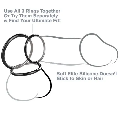 Silikon 3 Ring Stamina Set – Fantasy C-Ringz