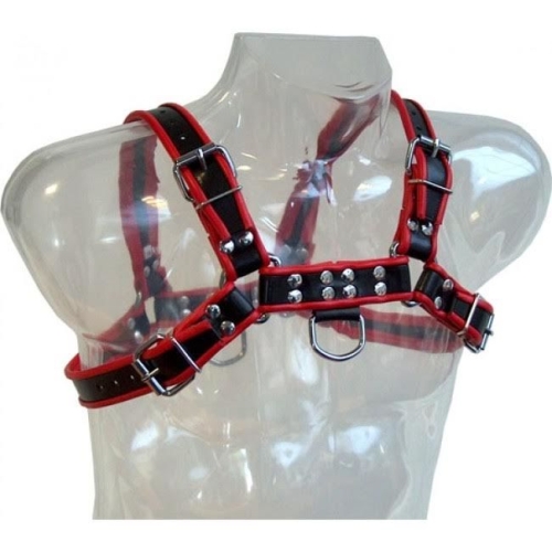 Kettengurt III Schwarz / Rot | Leatherbody