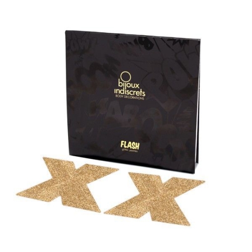 Pezoneras Flash Cruz Gold | Bijoux
