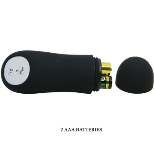 Silikon Analplug Extrastimulierend 12 Vibrationsmodi Schwarz | Pretty Love