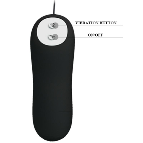 Silikon Anal Plug 12 Modi Vibration Schwarz | Pretty Love