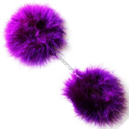 Lila Marabou Handschellen – Secretplay