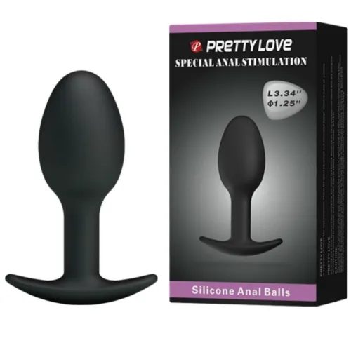 Silicone Anal Plug 6.5cm Black – Pretty Love