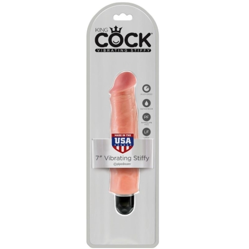 Vibrierender Stiffy 17,8cm Fleischfarben | King Cock