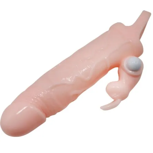 Brave Man Penishülle Mit Rabbit Vibrator 16.5cm Natural