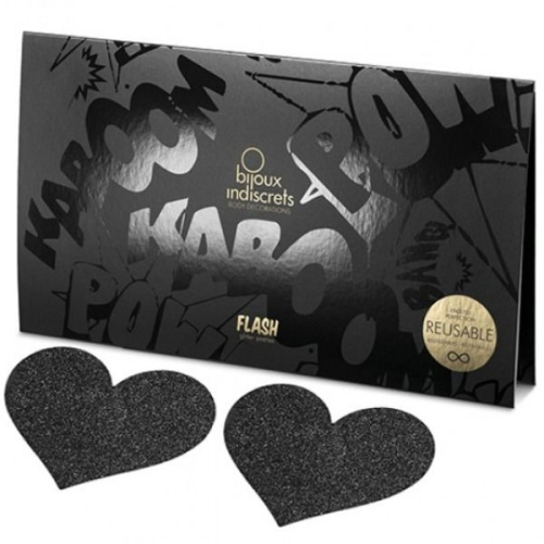 Pezoneras Flash Corazón Schwarz | Bijoux