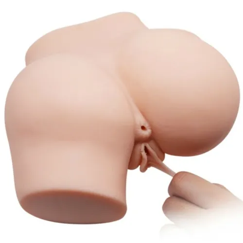 Realistic anus and vagina with vibration for double the pleasure