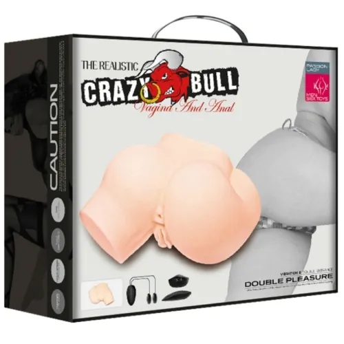 Realistic anus and vagina with vibration for double the pleasure