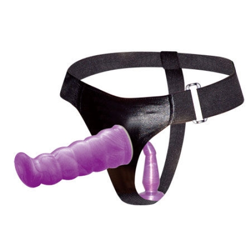 Geschirr Für Frauen Fliederfarbener Strap On 17cm