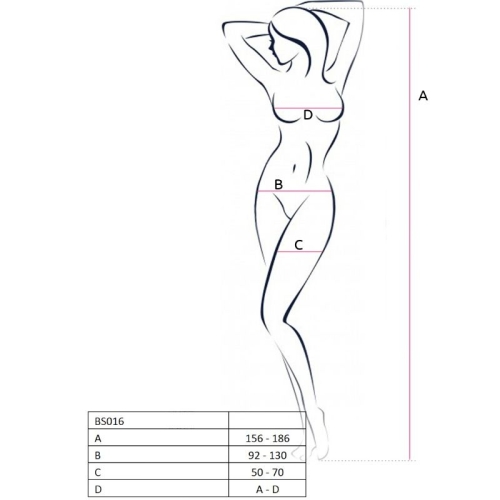 Bs016 Bodystocking Weiss OneSize | Passion