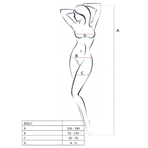 Bs017 Bodystocking Weiss OneSize | Passion