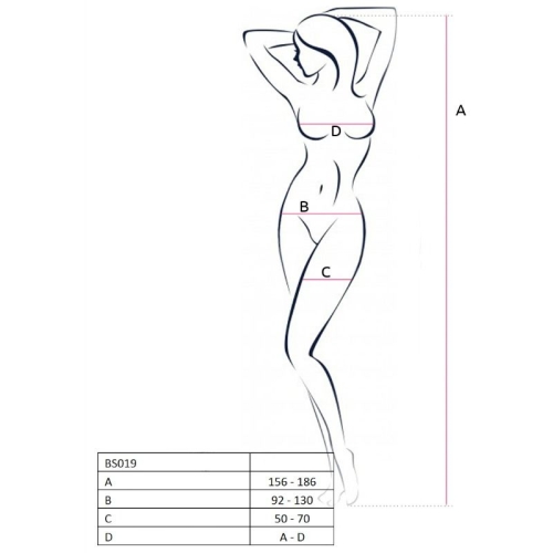 Bs019 Bodystocking Schwarz OneSize | Passion