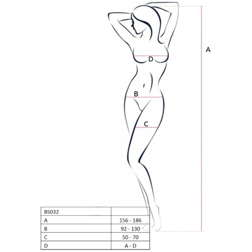 Bs032 Bodystocking Schwarz OneSize | Passion