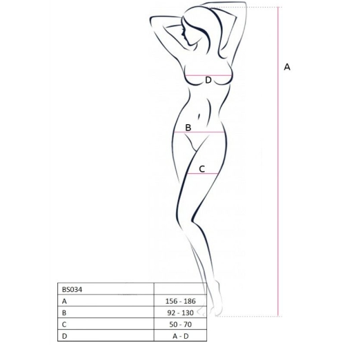 Bs034 Bodystocking Schwarz OneSize | Passion