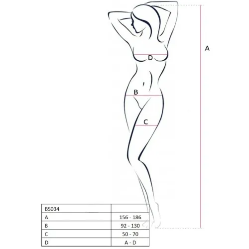 Bs034 Bodystocking Schwarz Os – Passion
