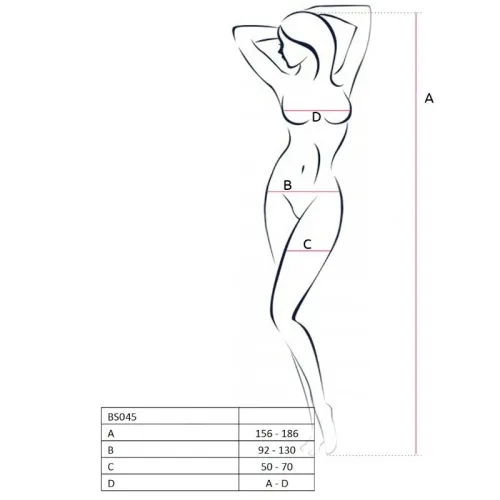 Bs045 Bodystocking Schwarz Os – Passion