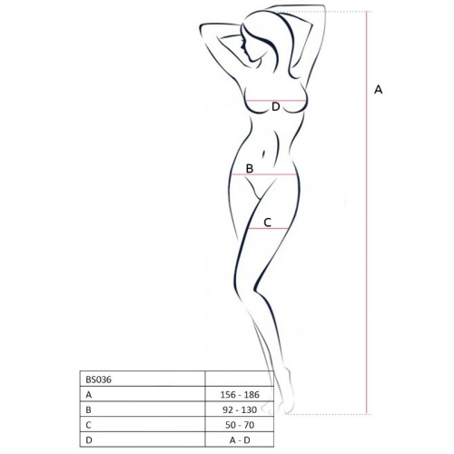 Bs036 Bodystocking Rot OneSize | Passion