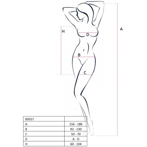 Bs027 Bodystocking Dress Style Schwarz OneSize | Passion
