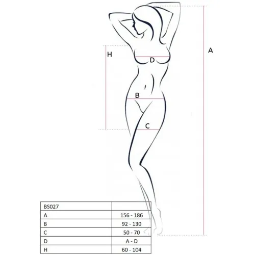 Bs027 Bodystocking Dress Style Schwarz Os – Passion
