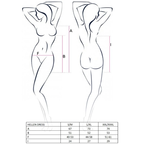 Hellen Kleid Und Thong Grösse S/M | Passion