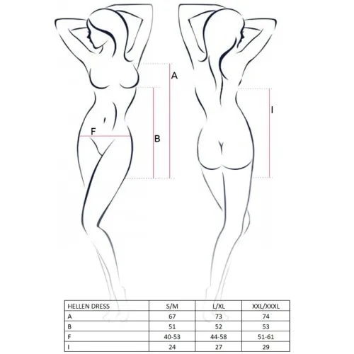 Hellen Kleid Und Thong L/Xl – Passion