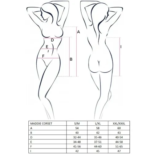 Maddie Corset Schwarz S/M – Passion