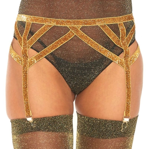 Lurex Elastischer Strumpfgürtel OneSize | Leg Avenue