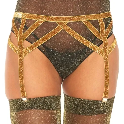Lurex Elastischer Strumpfgürtel OneSize – Leg Avenue