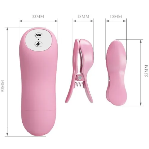Romantic Wave Vibrating Nipple Clamps | Baile