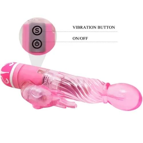 Vibrator Multivelocidad Mit Estimulador Rosa – Baile