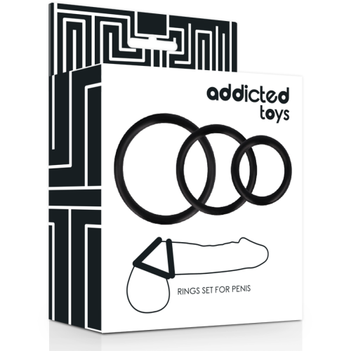 Set Anillos Pene Schwarz  | Addicted Toys