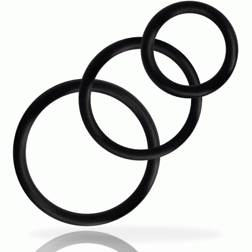 Set Anillos Pene Schwarz  | Addicted Toys