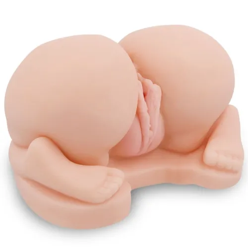 Double tunnel in realistic butt doggy style