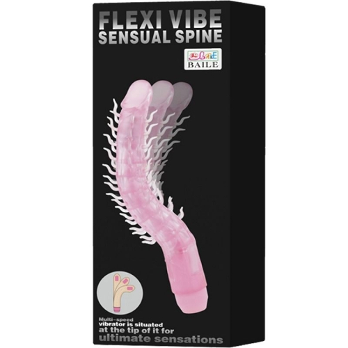 Flexi Vibe Sensual Spine Bendable Vibrating Dildo Lila 23.5cm | Baile