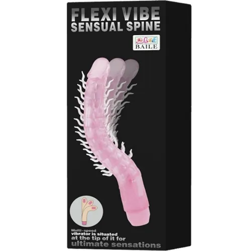 Flexi Vibe Sensual Spine Bendable Vibrating Dildo Lila 23.5cm | Baile