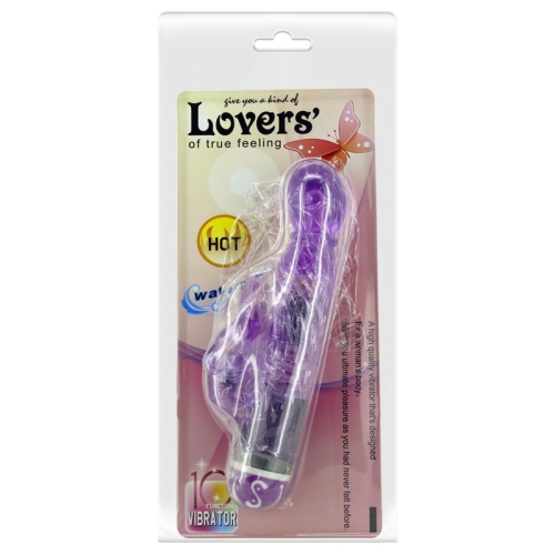 Vibrator Multivelocidad mit Estimulador Lila | Baile