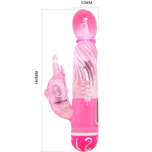 Vibrator Multivelocidad mit Estimulador Lila | Baile