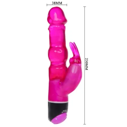 Waves Of Pleasure Fantasy Vibrator Mit Rabbit Lila 23cm | Baile