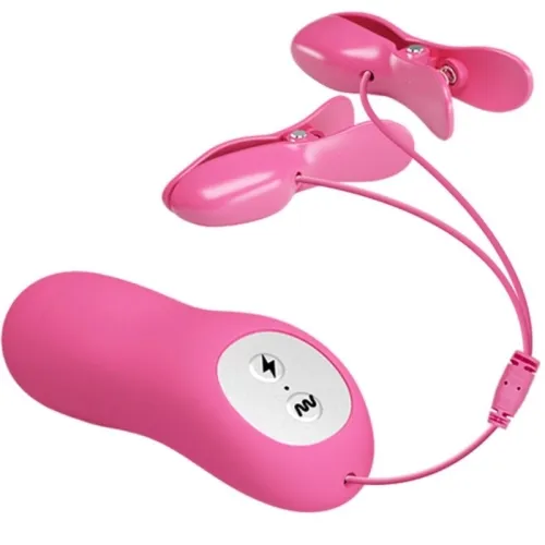Nippelklemmen Mit Vibration Und Strom - Fuchsia