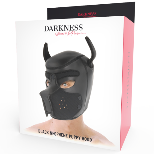 Neopren Hundemaske Mit Abnehmbarem Maul M | Darkness