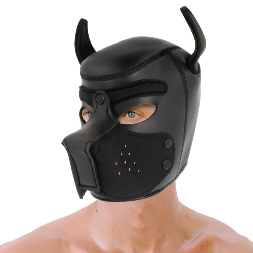 Neopren Hundemaske Mit Abnehmbarem Maul M | Darkness