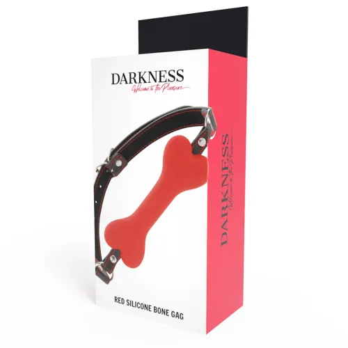Roter Knochen Silikonknebel – Darkness