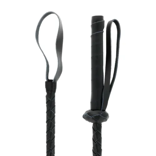 Leather BDSM whip 60cm – Darkness
