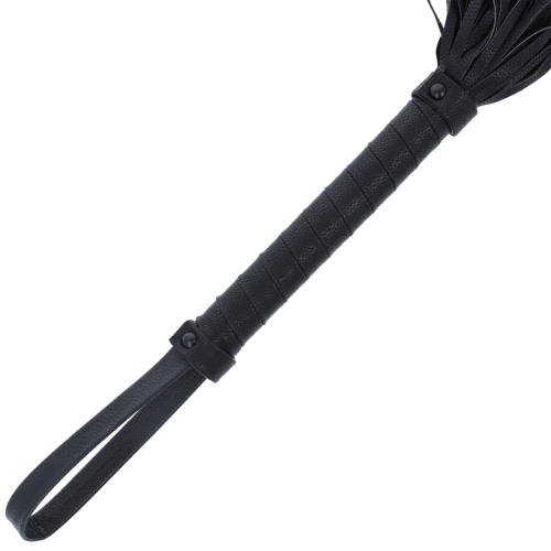 Schwarze Bondage Peitsche Aus Leder 42cm | Darkness