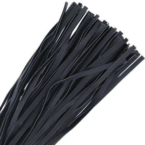 Schwarze Bondage Peitsche Aus Leder 42cm | Darkness