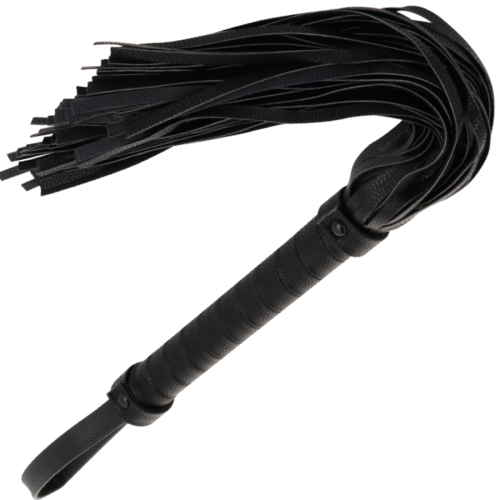 Schwarze Bondage Peitsche Aus Leder 42cm | Darkness
