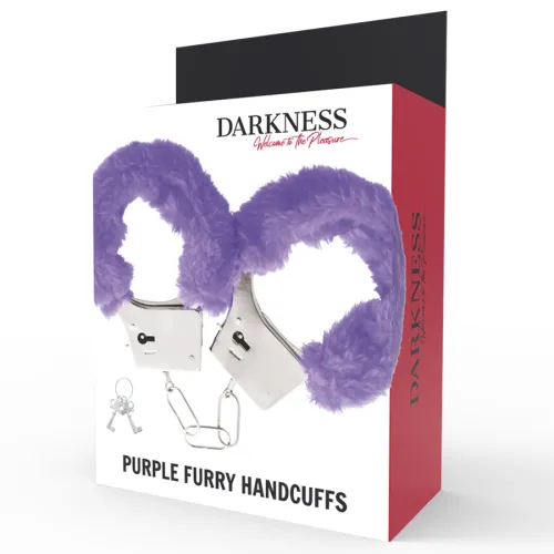 Handschellen Aus Metall Mit Lila Gefüttert – Darkness